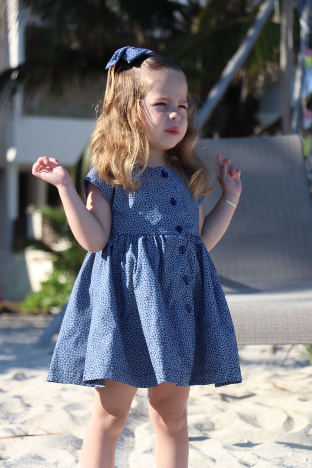 Vestido florecitas azul