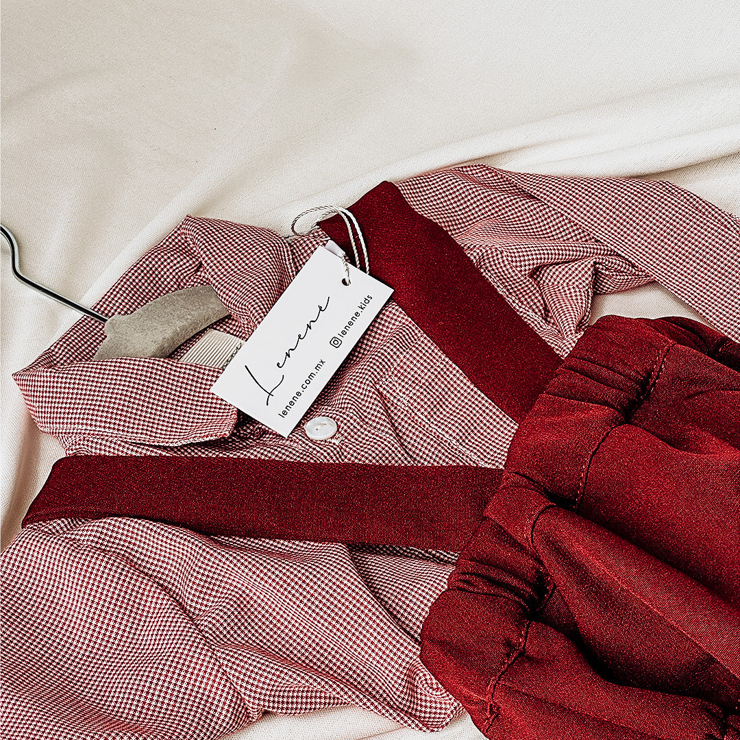 Conjunto camisa y bombacho tinto