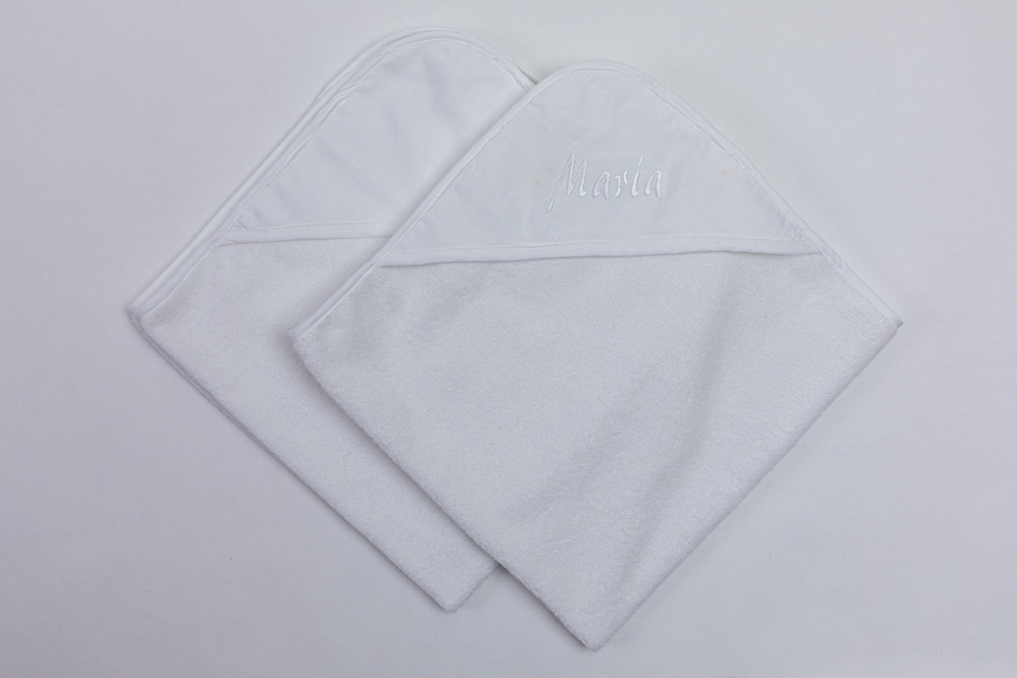Toalla con capucha piqué blanco