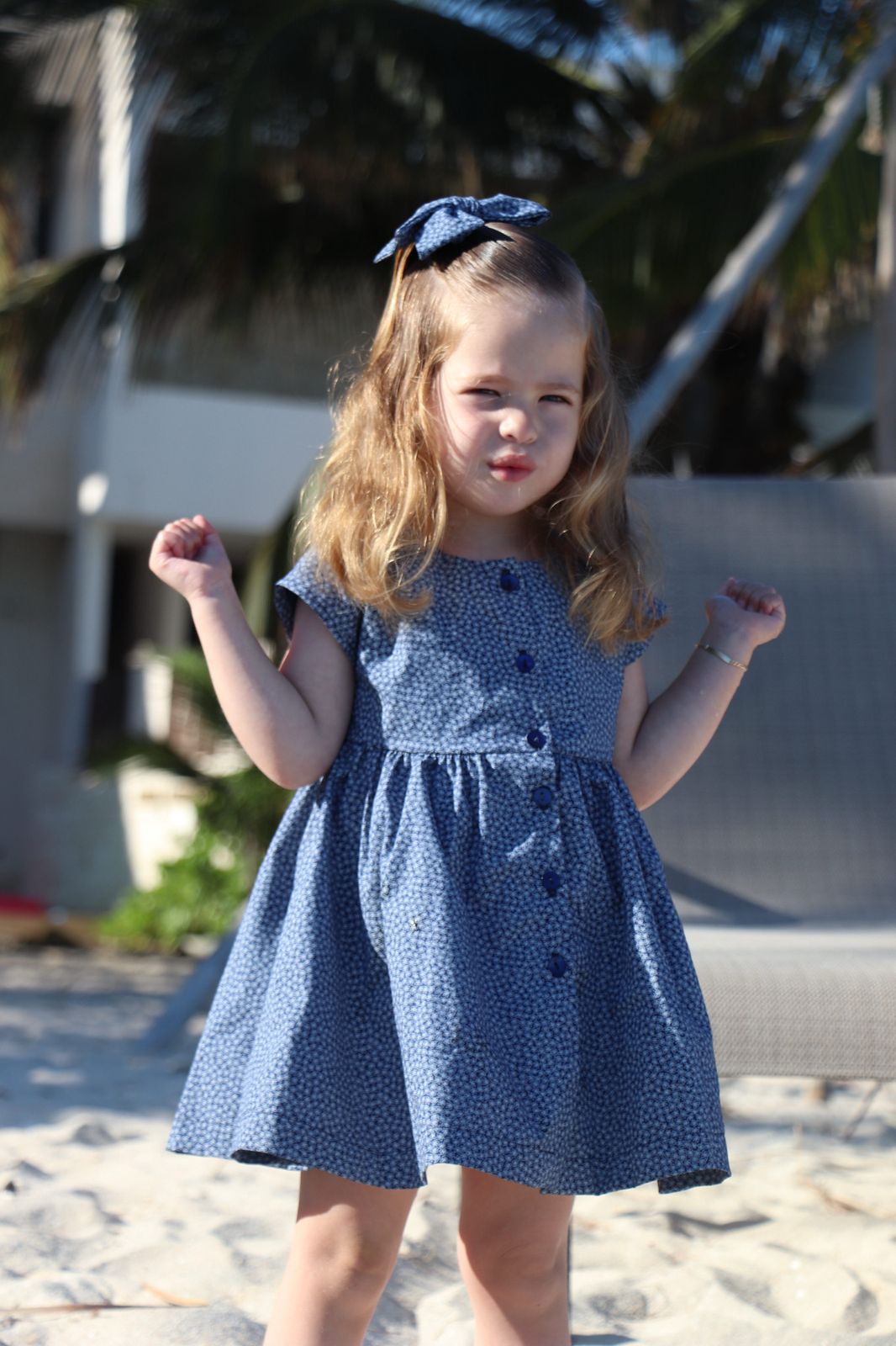 Vestido florecitas azul