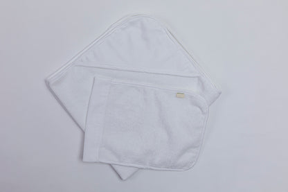 Toalla pañalera bebe pique blanco