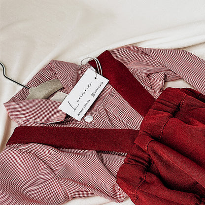 Conjunto camisa y bombacho tinto