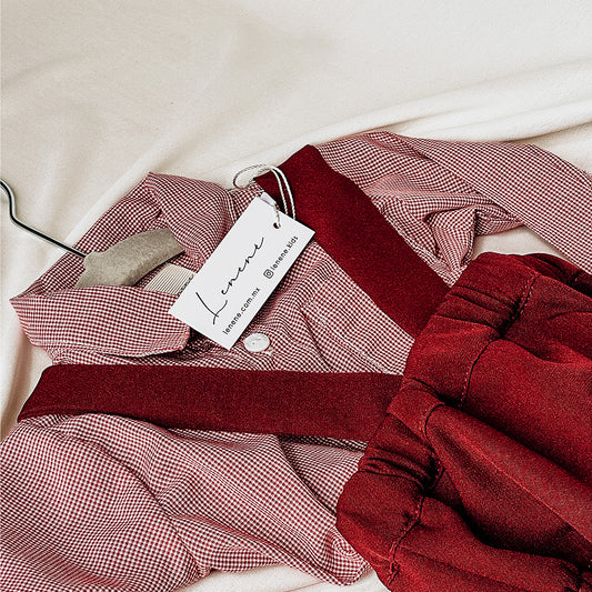 Conjunto camisa y bombacho tinto