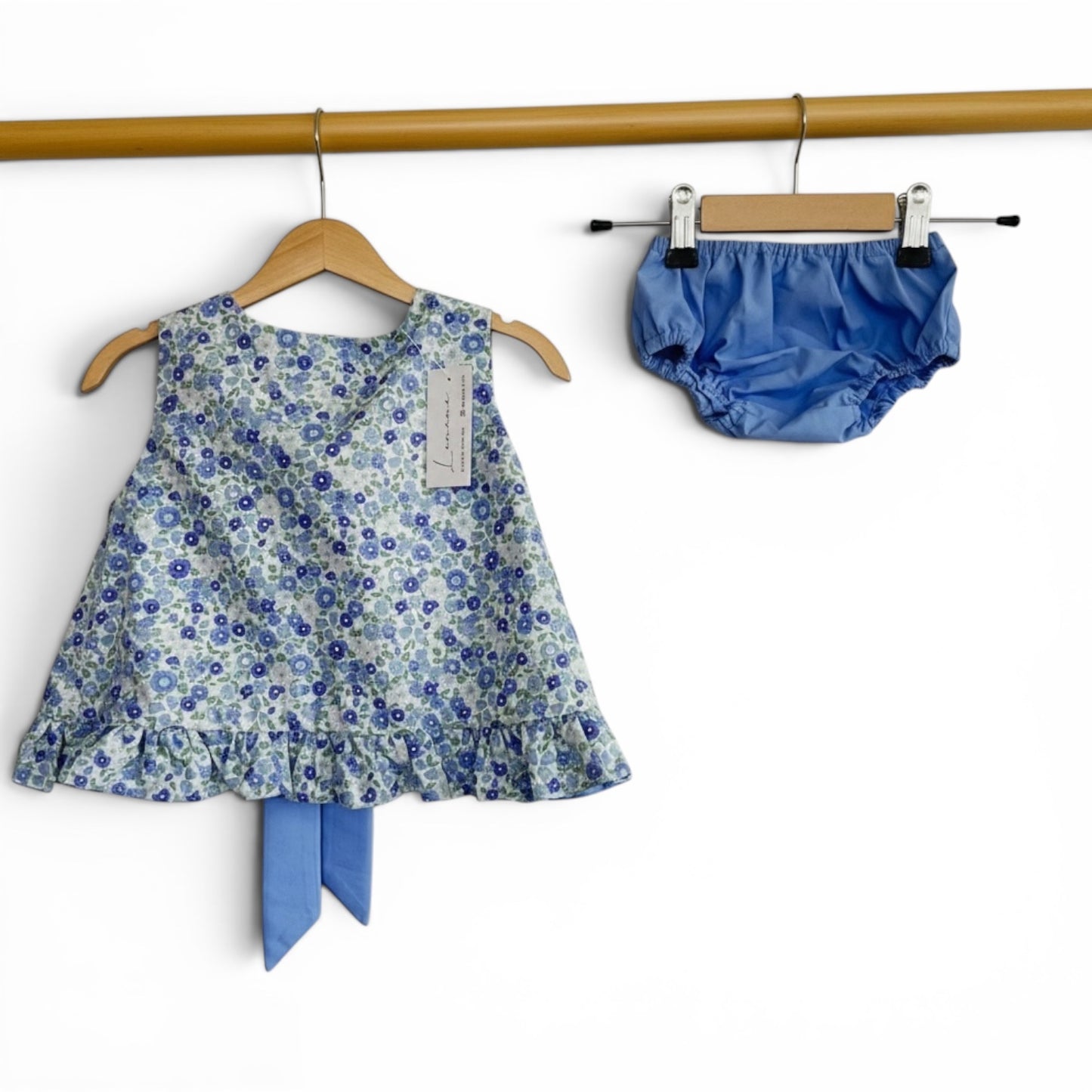 Conjunto flores azules