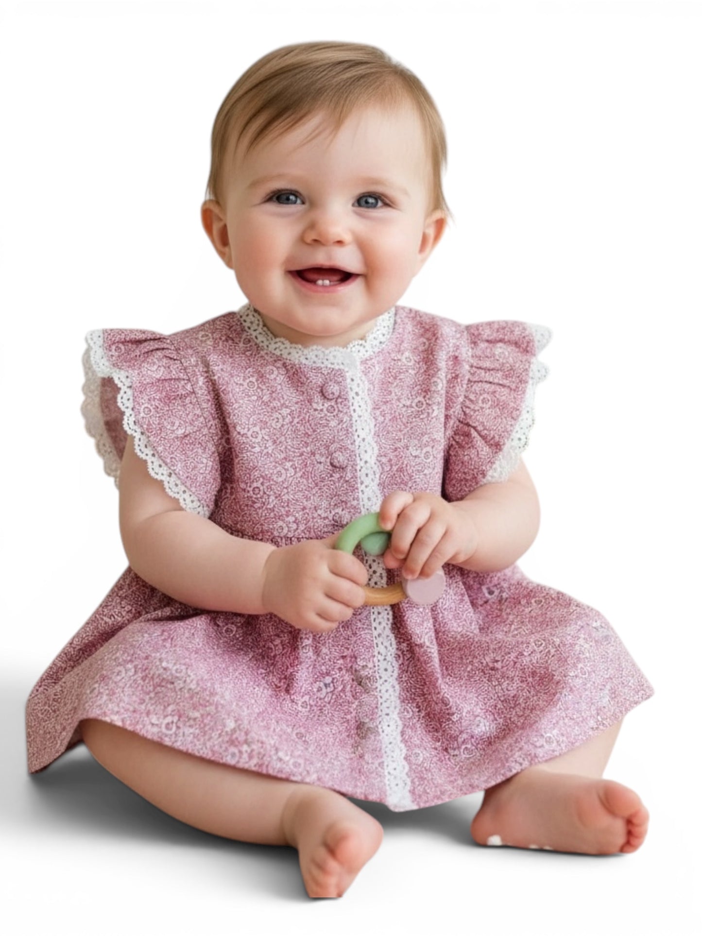 Vestido flores tintas