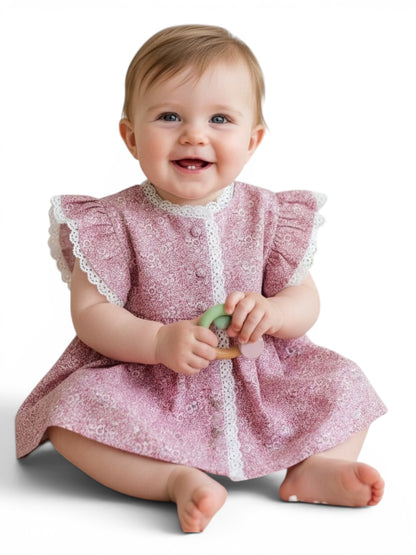 Vestido flores tintas