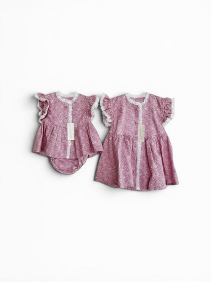 Vestido flores tintas