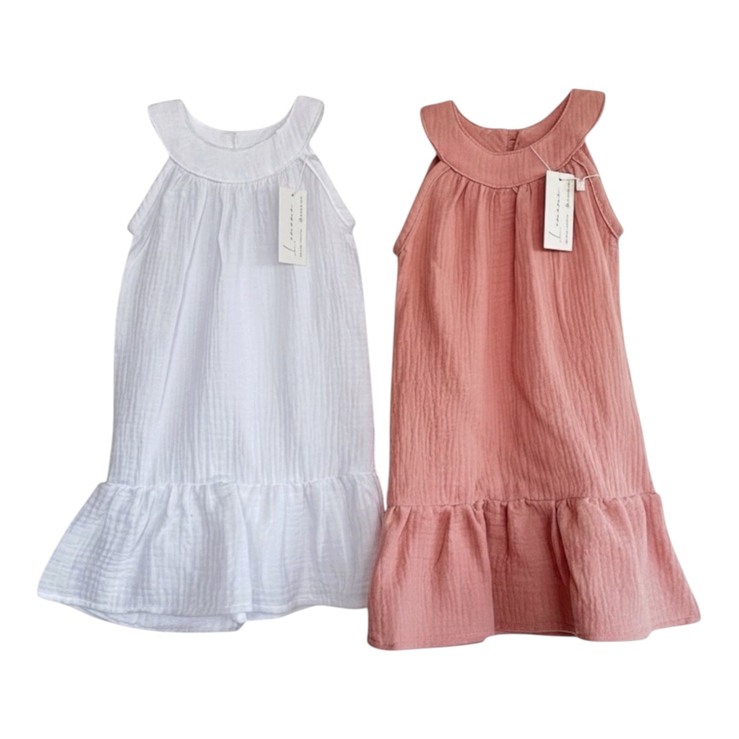 Vestidos de algodón. Muselina.